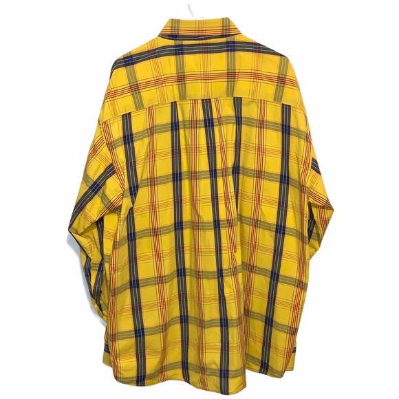 George Strait Men's Yellow Plaid Long Sleeve XXL - Picture 3 of 4